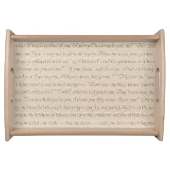 A Christmas Carol Quote Serving Tray by InthePast at Zazzle