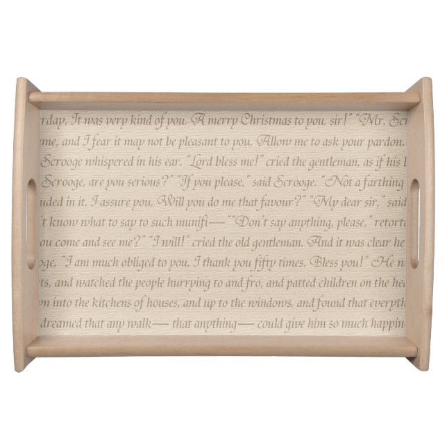 A Christmas Carol Quote Serving Tray (Front)