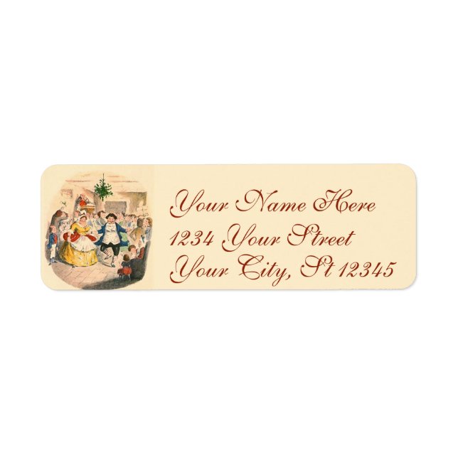 A Christmas Carol Return Address Labels (Front)