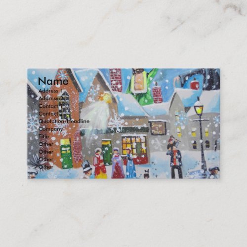 a Christmas Carol Scrooge and the three ghosts Business Card