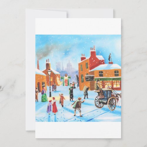 A Christmas Carol Scrooge and Tiny Tim by G Bruce Holiday Card