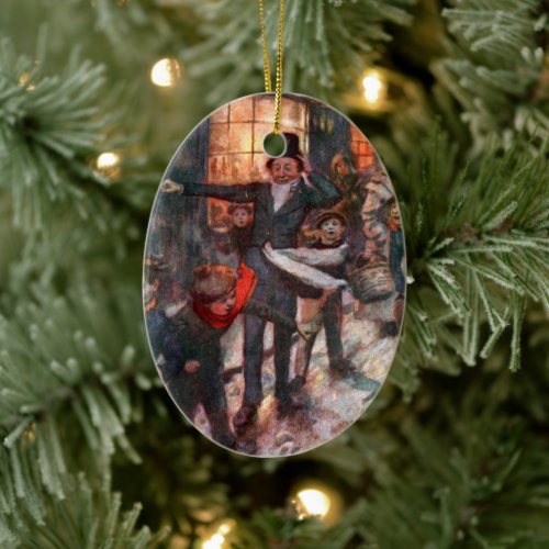 A Christmas Carol The Clerk   Kids Ceramic Ornament