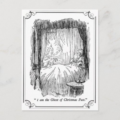 A Christmas Carol The Ghost of Christmas Past Holiday Postcard