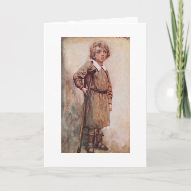 A Christmas Carol: Tiny Tim Letterpress Thank You Card (Front)
