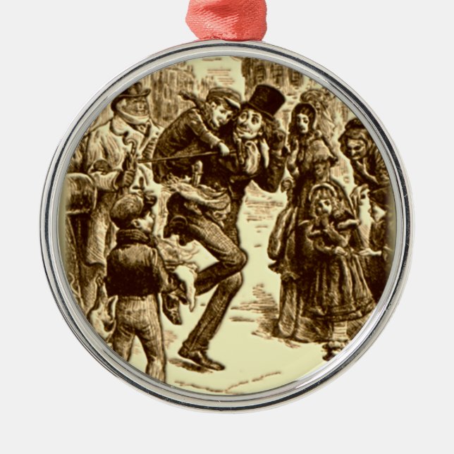A Christmas Carol - Tiny Tim Metal Ornament (Front)