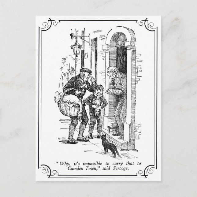 A Christmas Carol: Why, It's Impossible Holiday Postcard (Front)