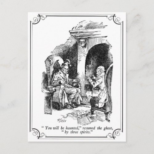 A Christmas Carol You Will Be Haunted Holiday Postcard