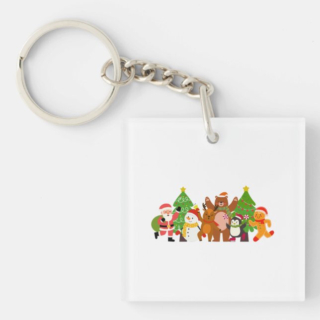 A Christmas Character Crew Keychain (Front)