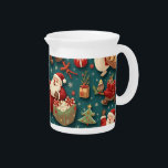 a Christmas cup Beverage Pitcher<br><div class="desc">It is a Christmas cup. The combination of green and red gives a bright atmosphere. On Christmas,  we wait for Santa Claus' gifts.</div>