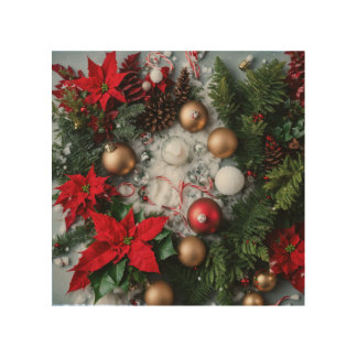 A Christmas Day Celebration Design Wood Wall Art