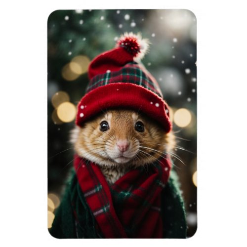 A Christmas Dormouse Magnet