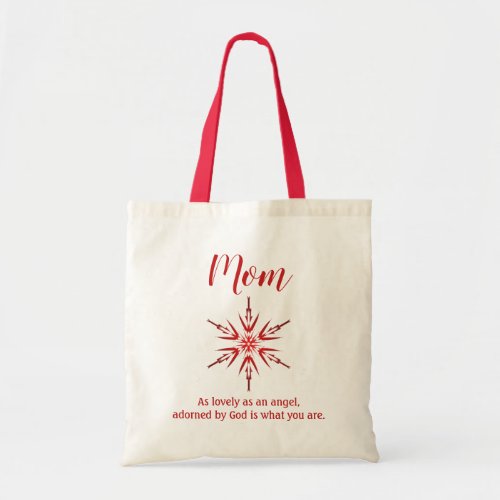 A Christmas Gift for Mom Snowflake Tote Bag