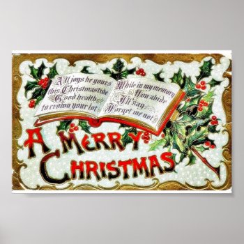 A Christmas Greeting With Bible Words Poster by RememberChristmas at Zazzle
