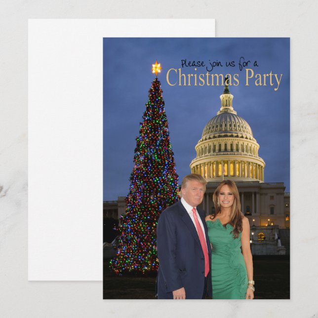 A Christmas invitation from Donald and Melania (Front/Back)
