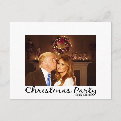 A Christmas invitation from Donald and Melania Postcard