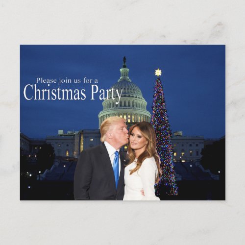 A Christmas invitation from Donald and Melania Postcard