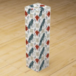 A Christmas Nordic Tile Series Design 1 Wine Box<br><div class="desc">A Christmas Nordic Tile Series Design  ~ perfect for decoupage or to adorn a gift.

See The Tissue Paper Store for more Tissue Papers in many colors
https://www.zazzle.com/store/tissue_paper_store/products</div>