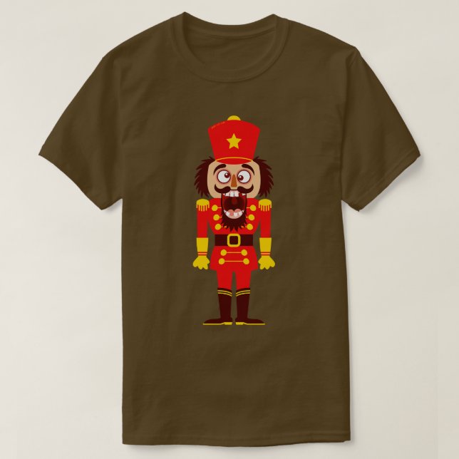 A Christmas nutcracker breaks its teeth and goes n T-Shirt (Design Front)