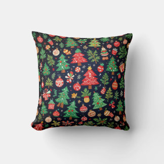 a Christmas-patterned pillow