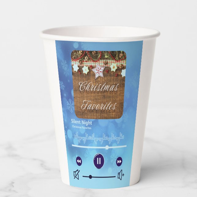 A Christmas Playlist Paper Cups (Front)