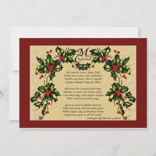 A Christmas Prayer Holiday Card