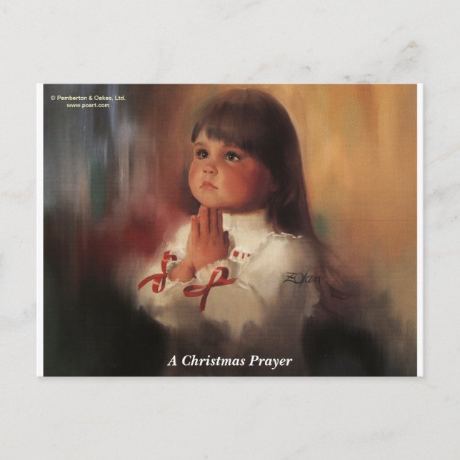 A Christmas Prayer Holiday Postcard (Front)