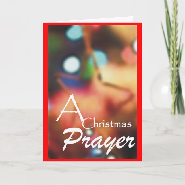 A Christmas Prayer ornament card (Front)