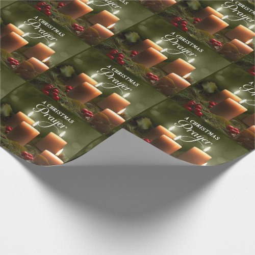 A Christmas Prayer with Candlight Holiday Wrapping Paper