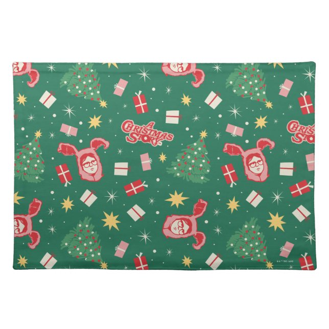 A Christmas Story | Christmas Icon Pattern Cloth Placemat (Front)