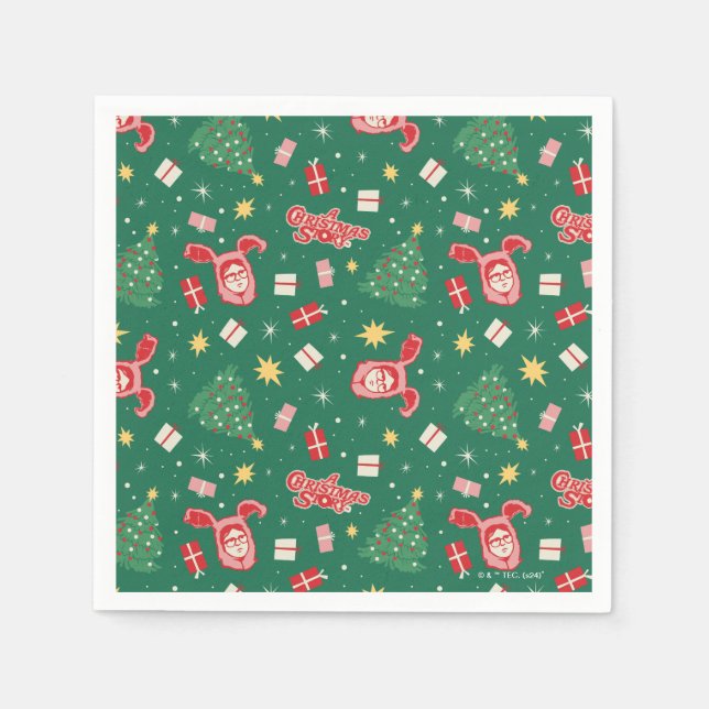 A Christmas Story | Christmas Icon Pattern Napkins (Front)