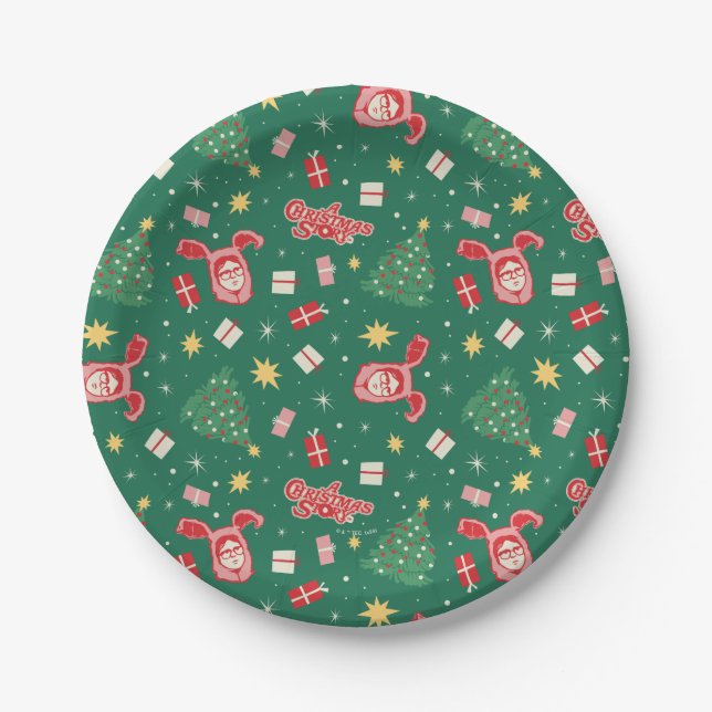A Christmas Story | Christmas Icon Pattern Paper Plates (Front)