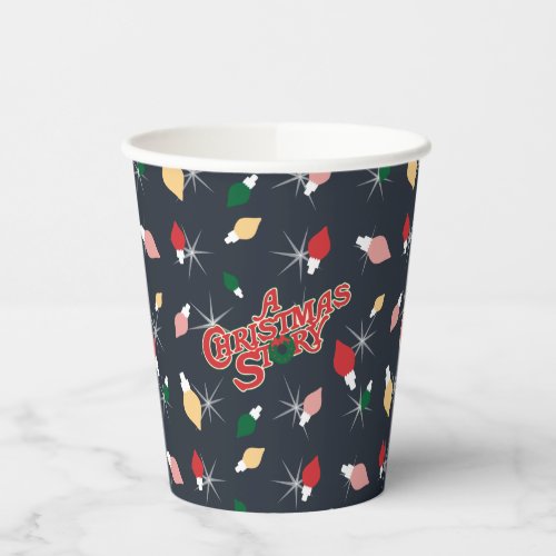 A Christmas Story  Christmas Lights Pattern Paper Cups