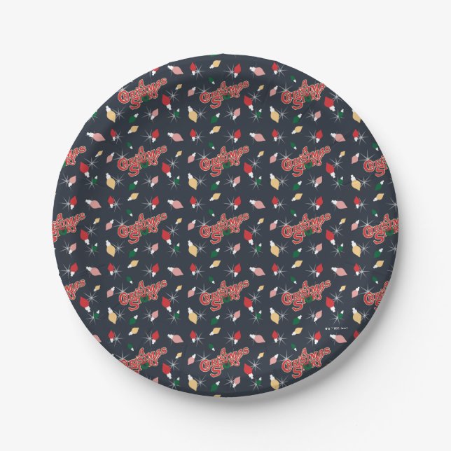 A Christmas Story | Christmas Lights Pattern Paper Plates (Front)