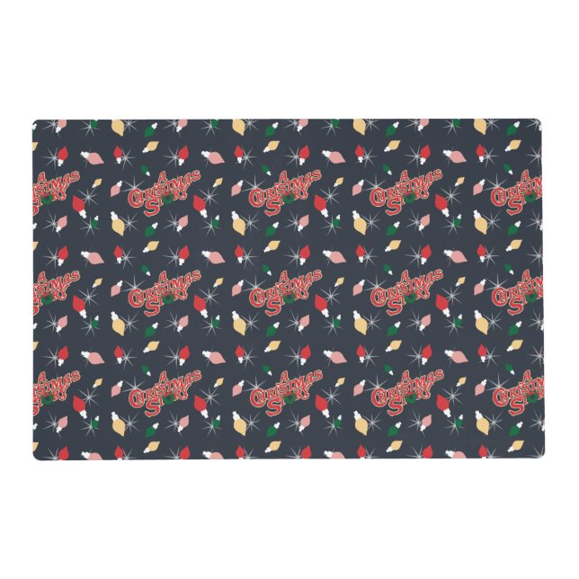 A Christmas Story | Christmas Lights Pattern Placemat (Front)
