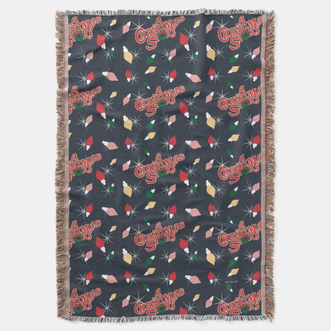 A Christmas Story | Christmas Lights Pattern Throw Blanket (Front Vertical)