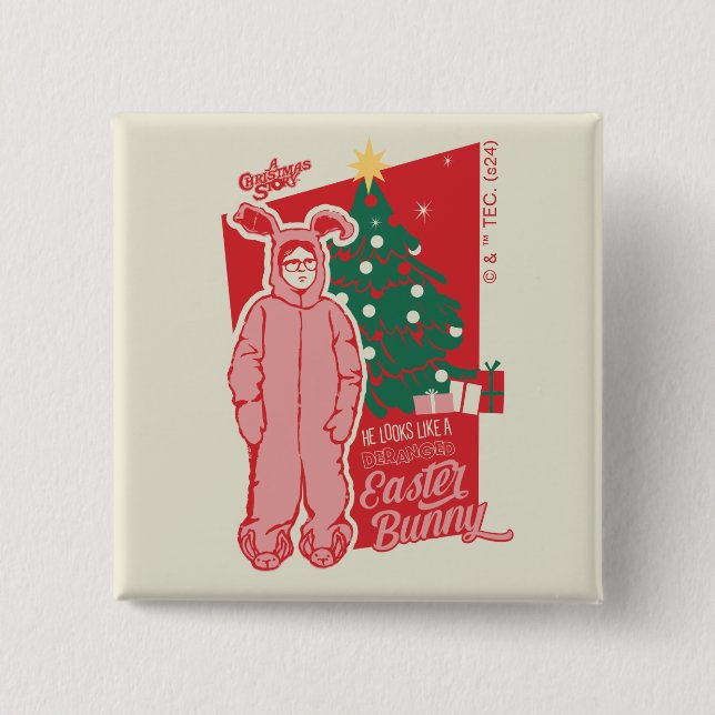 A Christmas Story | Deranged Easter Bunny Button (Front)