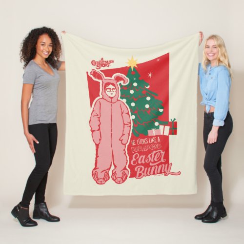 A Christmas Story  Deranged Easter Bunny Fleece Blanket