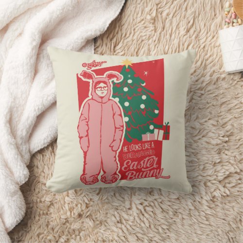 A Christmas Story  Deranged Easter Bunny Throw Pillow