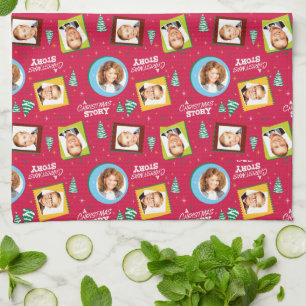 A Christmas Story Family Photos Pattern Kitchen Towel
