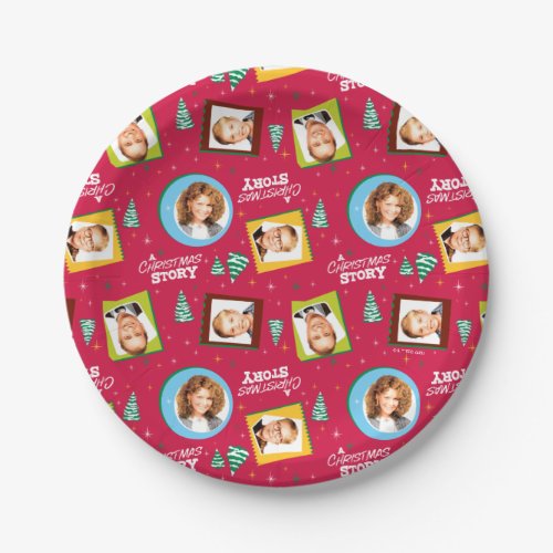 A Christmas Story  Family Photos Pattern Paper Plates
