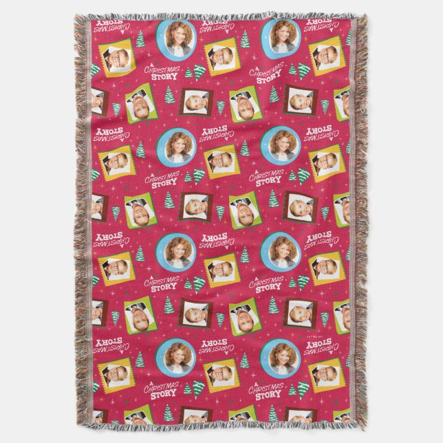 A Christmas Story | Family Photos Pattern Throw Blanket (Front Vertical)