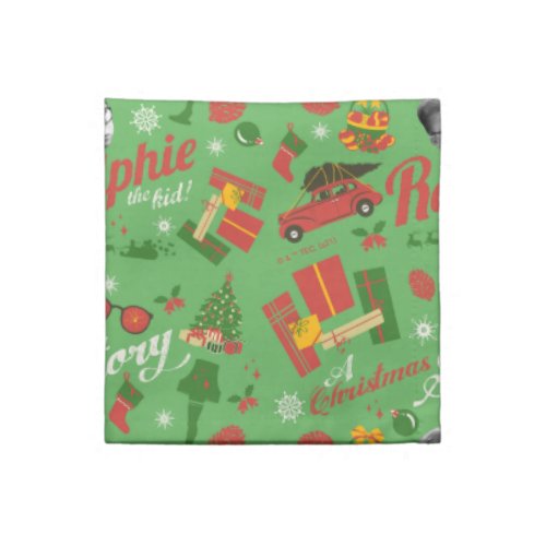 A Christmas Story Green Icon Pattern Cloth Napkin