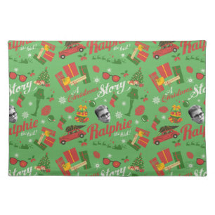 A Christmas Story Green Icon Pattern Cloth Placemat