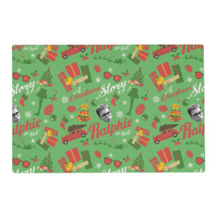 A Christmas Story Green Icon Pattern Placemat
