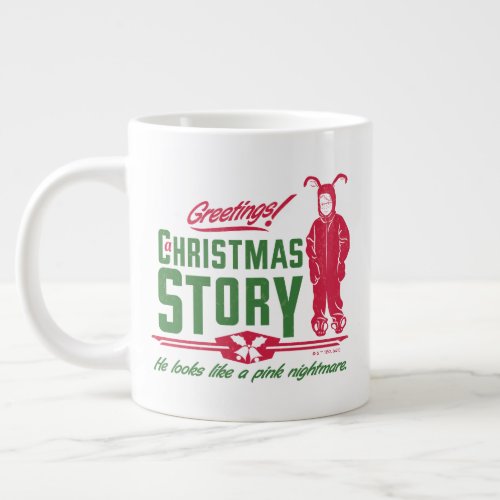 A Christmas Story  He Looks Like a Pink Nightmare Giant Coffee Mug