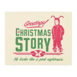 A Christmas Story   He Looks Like a Pink Nightmare Metal Print