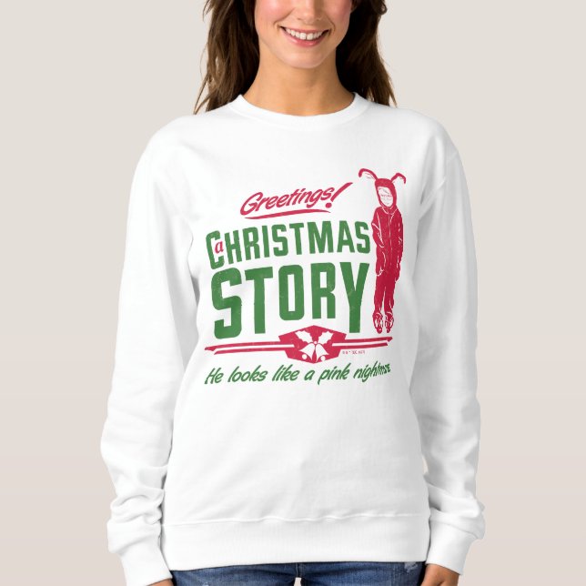 A Christmas Story | He Looks Like a Pink Nightmare Sweatshirt (Front)