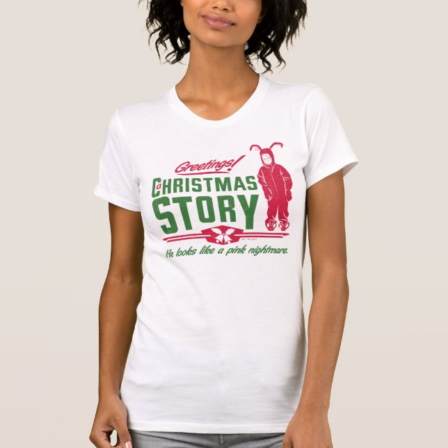 A Christmas Story | He Looks Like a Pink Nightmare T-Shirt (Front)