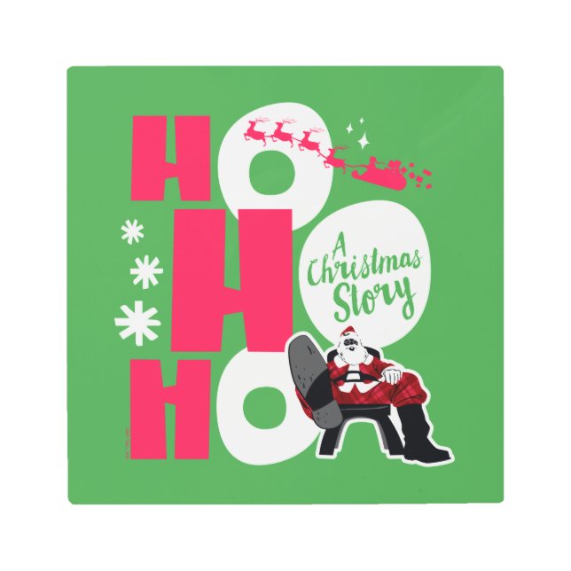 A Christmas Story | Ho Ho Ho Metal Print (Front)