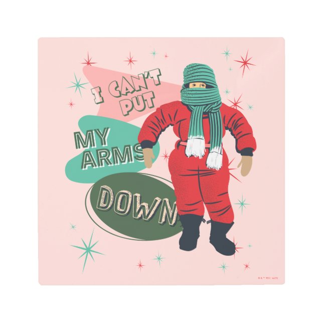 A Christmas Story - I Can't Put My Arms Down Metal Print (Front)